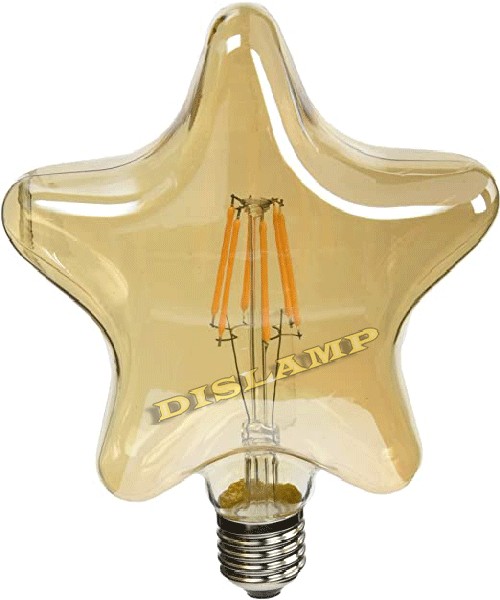Lámpara Estrella Ámbar LED 6W 230V E27