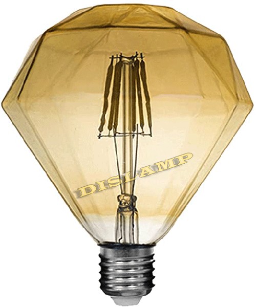 Lámpara Rombo Ámbar Filamento LED 6W 230V